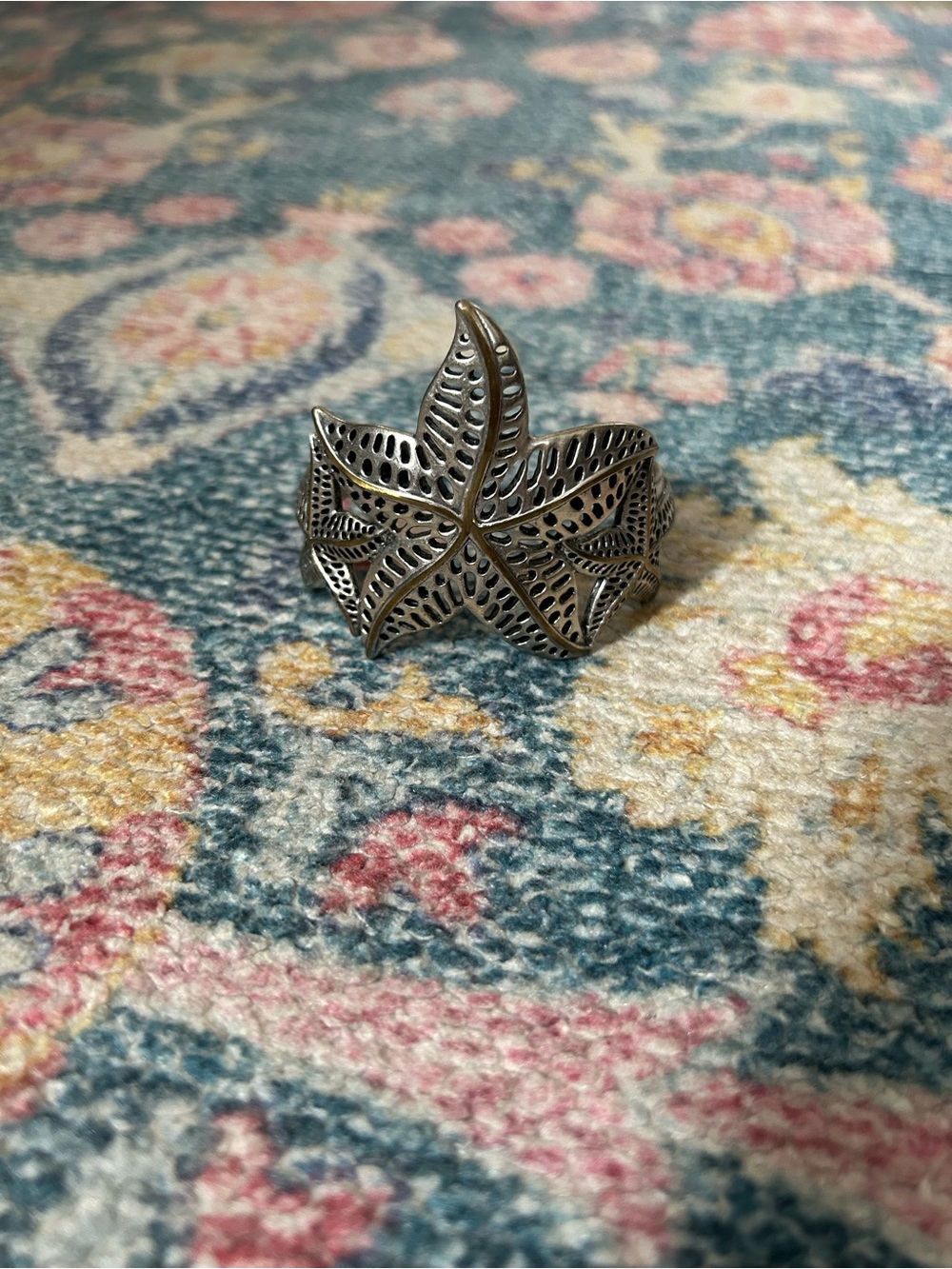 Lucky Brand Silver Tone Starfish Cuff Bracelet